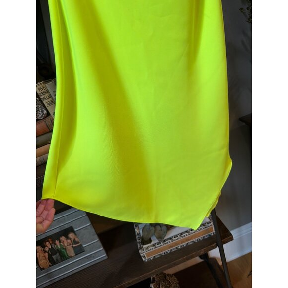 ET OCHS Mia Asymmetric Mini Dress Light Green Womens Size 4 - Picture 5 of 8